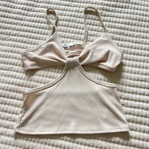 Adika Gonzalez Cut-Out Ribbed Top